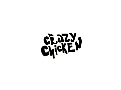 Crazy Chicken branding design icon identity illustration lettering logo minimal typography vector