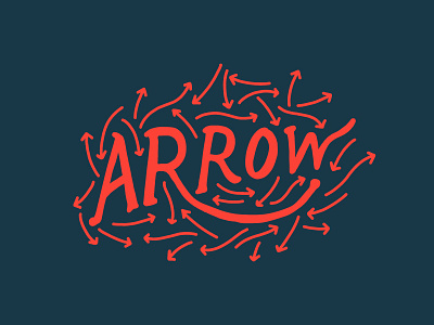 Arrow Hand Lettering arrow digital hand drawing hand lettering illustration typography