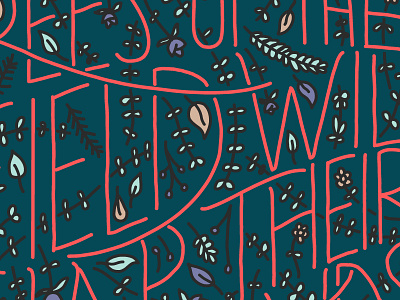 Hand Lettering Detail digital flora flowers hand lettering hand type illustration ipad pro lettering plants typography