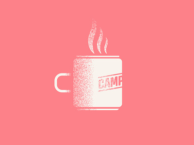 Camp Mug Icon camp camping design icon illustration logo mug one color simple