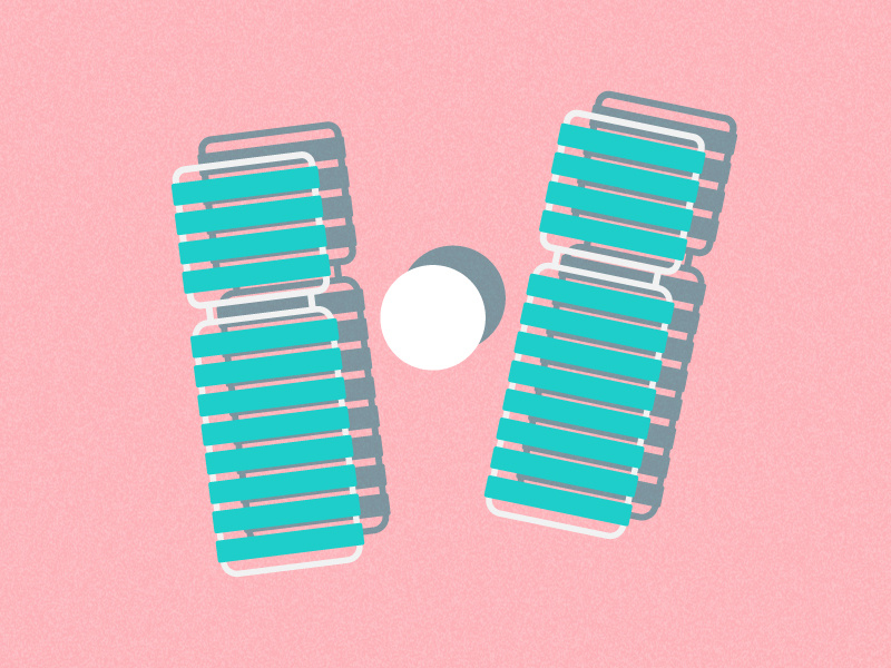 Poolside Part II outside outdoor furniture sun chair beach chair swim pink summer pool illustration design