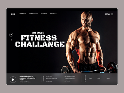 Fitness Landing Page Concept