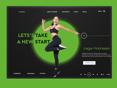 Fitness Landing Page design location ui