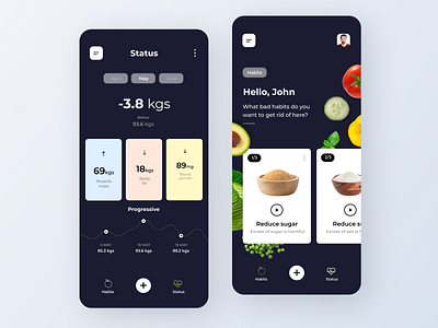 Healthy Diet App app design ui