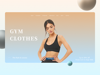 GYM Clothes Landing Page branding design ui