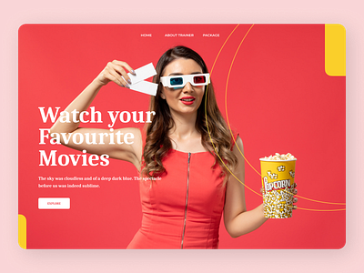 Moviews Web Design Concept design tickets