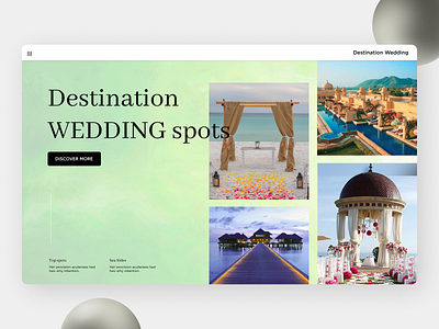 Wedding Spot Landing Page design destination ui