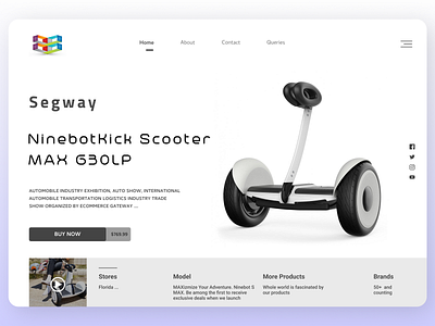 Electric Scooter Landing Page branding design destination travel ui