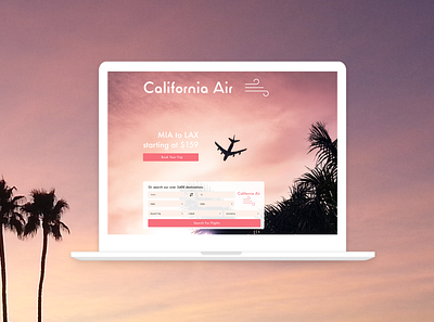 Airline "Landing" Page (no pun intended, but it's there.) dailyui dailyui003