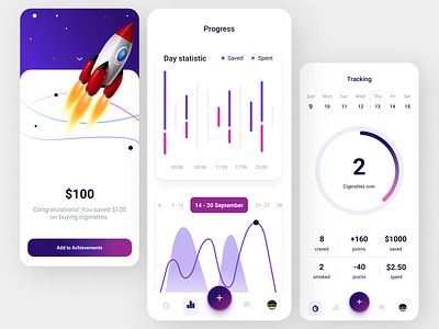 Tracking App app design design features gadget mobile app ui