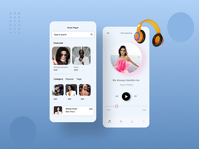 Music App Concept app design design features mobile app ui