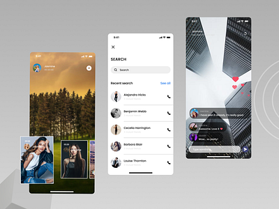Contact App app design design features mobile app ui