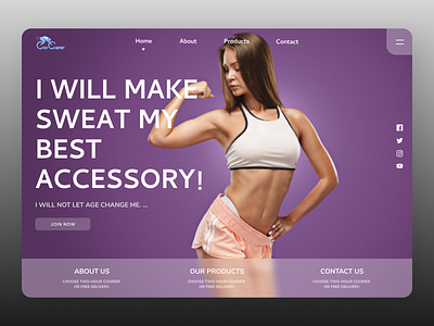 Fitness Accessories branding design landing page landing page concept ui