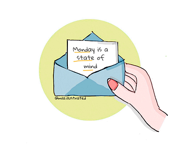 Monday is a state of mind amazing art doodle doodles illustration illustrations monday motivation