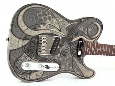 Handpainted Guitar Body