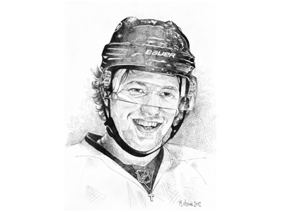 Illustrated Claude Giroux Portrait art flyers giroux illustration philadelphia philly portrait puck