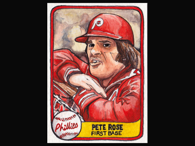 Hand made Pete Rose Baseball Card