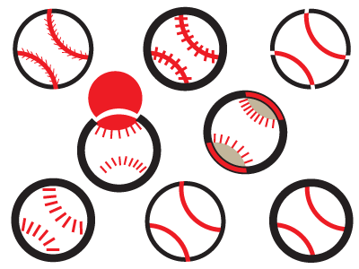 Baseballs ball baseball icon illustrator mlb vector