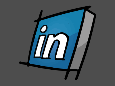 Hand Drawn LinkedIn Icon drawing icon illustration illustrator linkedin logo sketchy social media vector