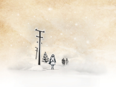 Holiday Card Concept card creative cutouts holiday illustration imbue imbuecreative paper photo soft styling winter