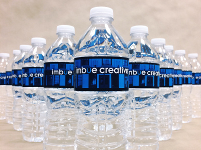 Agency Branded Water Bottles agencyswag bottles company custom customlabel label logo swag water waterbottle