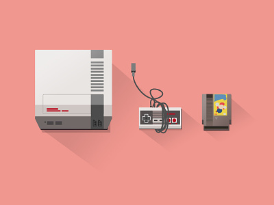 video game console 80s icon illustration nes