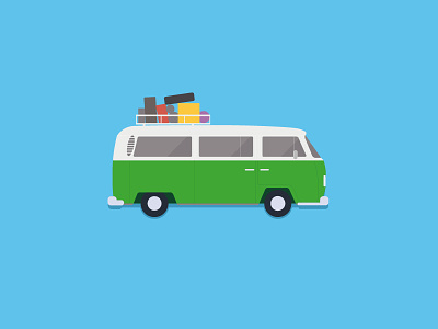 Icon set bus icon illustration