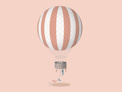 Balloon balloon flying illustration