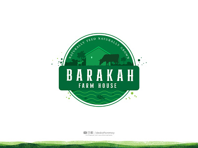 Barakah Farm House Logo Design farm house logo design logo logo design logo design concept logo design ideas minimal logo design modern logo design retro logo design vintage logo