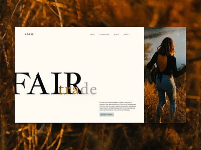 Jolie - Fair Trade Certified Lookbook Website ecommerce fashion figma microsite typography ui ux web design webdesign website