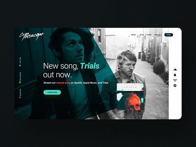 "Trials" Website album art artist site band band website design graphic design music music artist musician ui ux web web design webdesign website website design websites