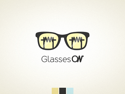 Glasses On - Logo branding electricity glasses identity light bulb logo swatches tech company