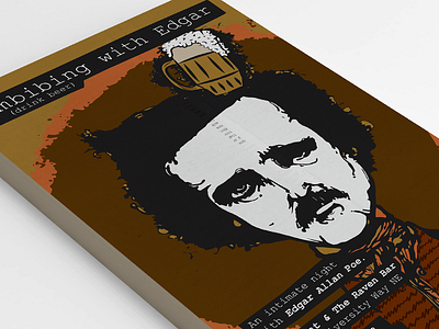 Gig Poster for The Rat & The Raven Bar edgar allen poe gig poster illustration poe poster