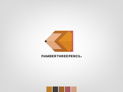 Number Three Pencil Logo brand kit brand standards branding colors identity illustration logo