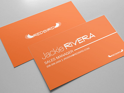 Redbird branding business card design print red redbird