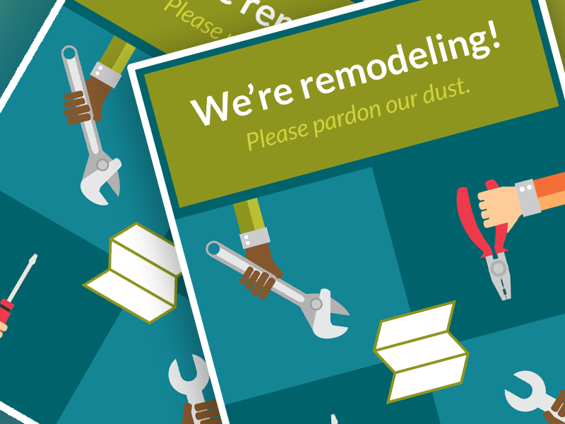 Pardon Our Dust Poster by Joshua Frazier on Dribbble