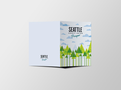 Greeting Cards clouds design graphic design greeting card illustration minimal pacific northwest pnw thank you card trees