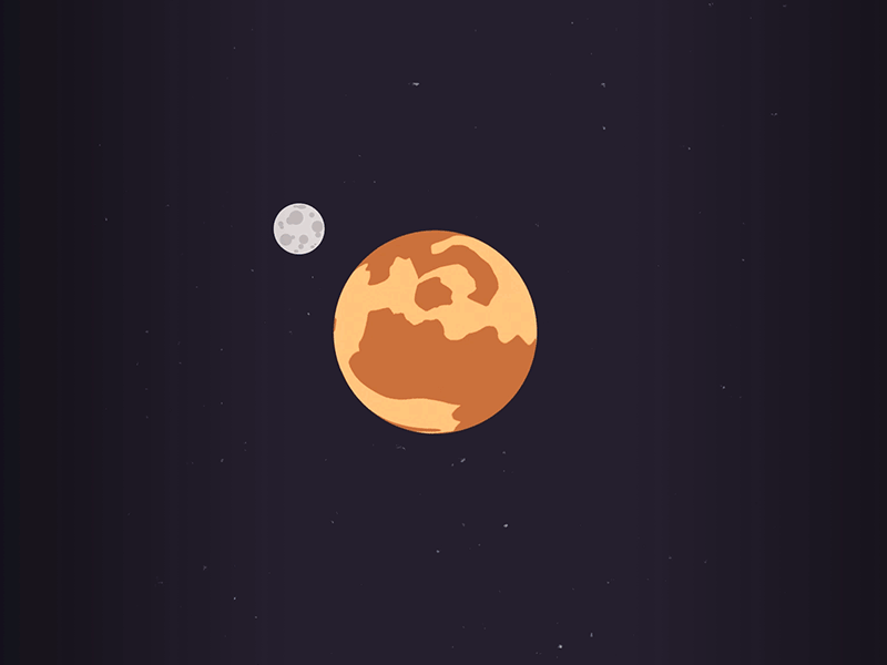 Some Planet 'n Moon animation gif moon planet space stars