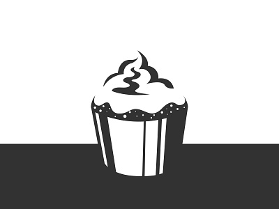 Cupcake black cupcake illustration sweet white