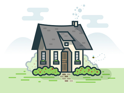 Small House #8 building home house illustration landscape