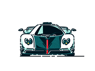 Pagani Zonda car illustration pagani zonda