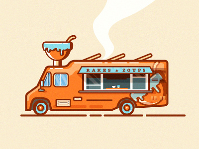 Food Truck Road Trip! car food illustration truck