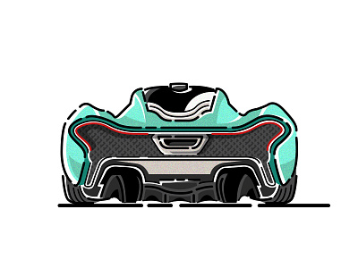 McLaren P1 car illustration mclaren p1 supercar