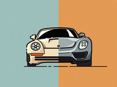 Porsche 959 / 918 car illustration porsche supercar