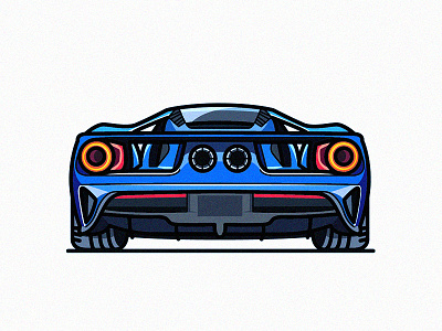 Ford GT car ford gt illustration supercar