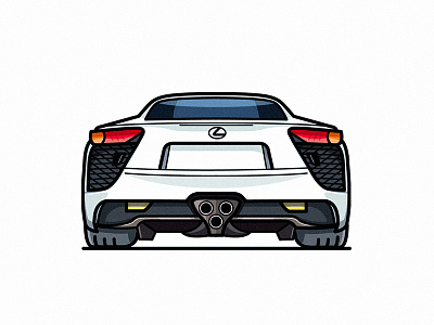 Lexus LFA car illustration lexus lfa supercar