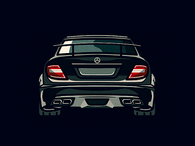 C63 AMG Black Series amg black series c63 car illustration mercedes supercar