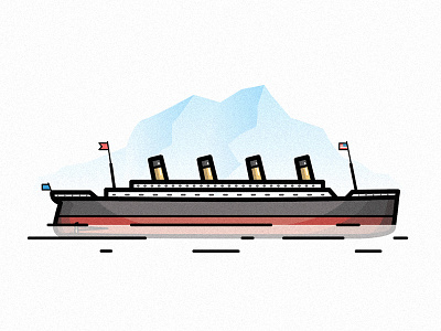 RMS Titanic boat iceberg illustration rms ship titanic