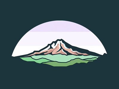 Mount Hood hood illustration landscape mount mountain oregon