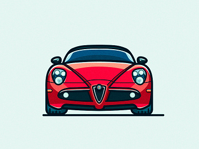 Alfa Romeo 8C 8c alfa car illustration romeo super